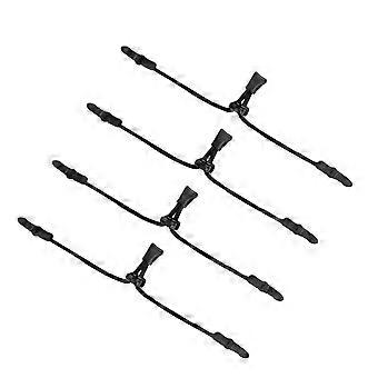 4pcs Pratique Masque Rallonges Longes De Nylon De Masque Ajustable (Noir)