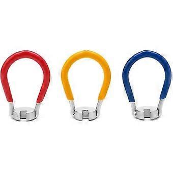 Llave de radios de bicicleta Rueda de rueda de bicicleta Kit de reparación de llave Llave Herramienta de ajuste de alambre Kit de reparación de radios de bicicleta (rojo + amarillo + azul) (3pcs)
