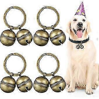 Cute Cat Dog Collar Bells Brass For Charm Pet Pendant With Key Rings Collars Necklace_Dec