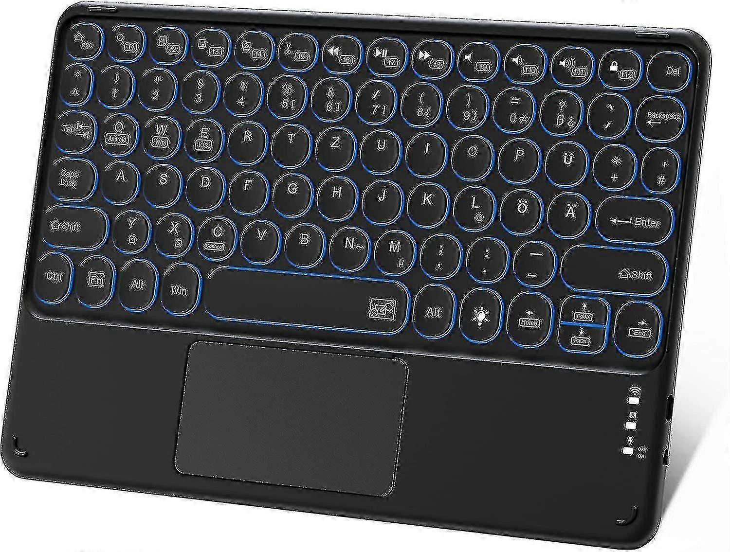 Bluetooth Keyboard With Touchpad Rechargeable Portable Wireless