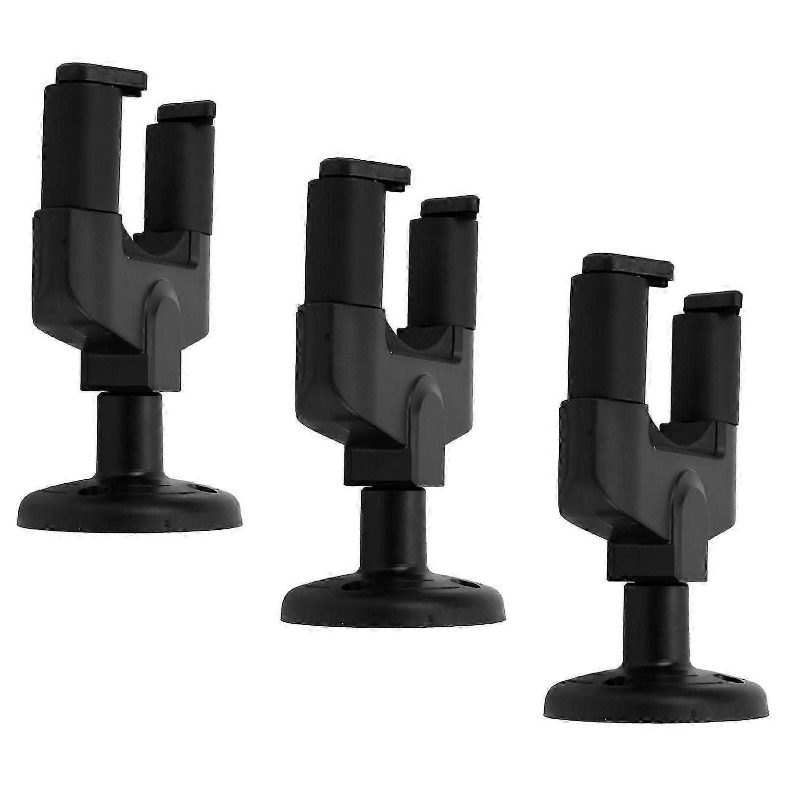 Guitar Wall Hooks 3Pcs Black Plastic Universal Mount Brackets