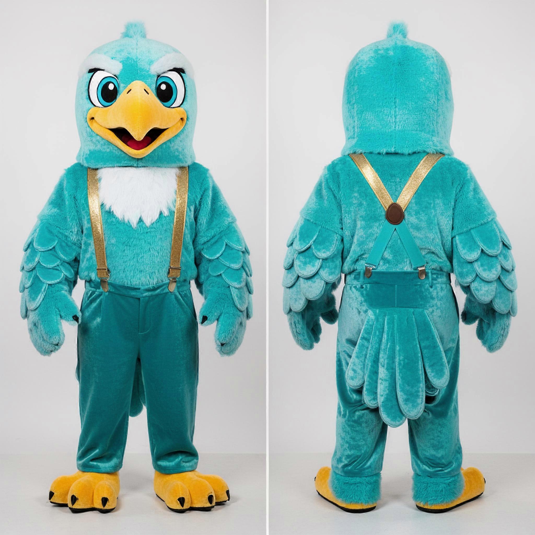 MASTICOT Turquoise Velvety Eagle Mascot