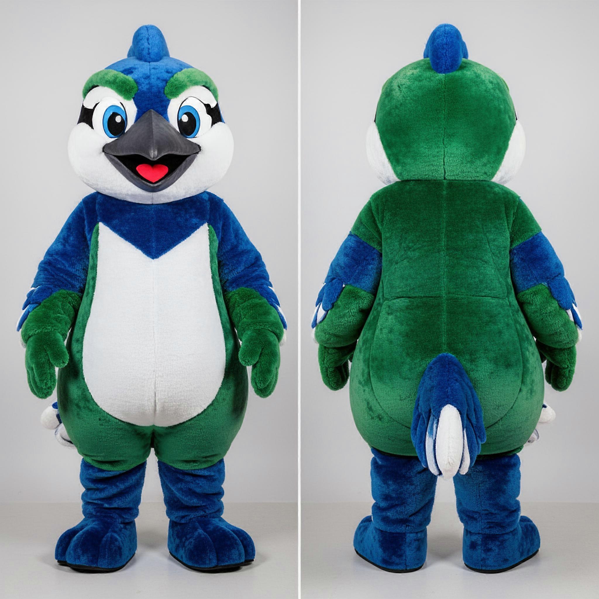 MASTICOT Vibrant Blue Feathered Blue Jay Mascot