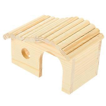 Dwarf Hamster House Wooden Hideout for Pet Use One Set