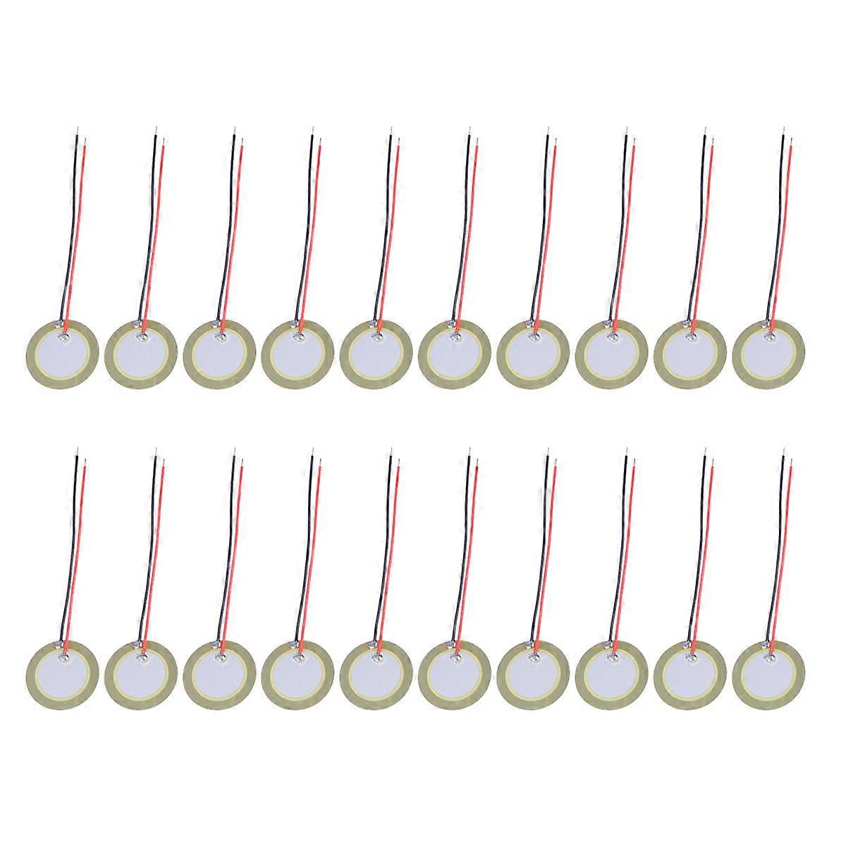 Guitar Accessory Piezo Disc with 20Pcs Copper Sheet Buzzer Elements