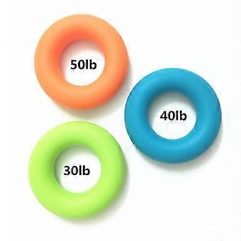 3 Pack Hand Grip Versteviger Ringen, Krachttrainer Voor Vinger, Onderarm Oefening, Rotsklimmen Gripper Workout - 30, 40 en 50 Lbs