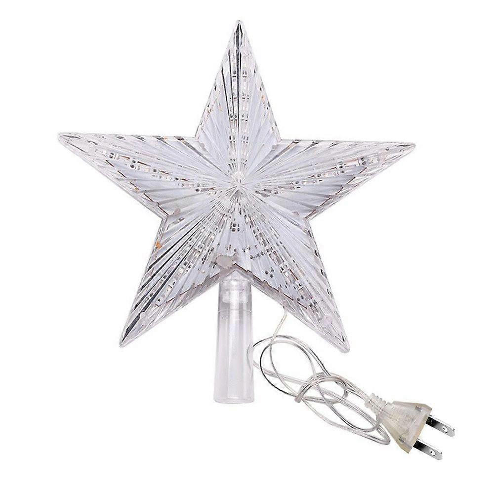 Red Light LED Star Christmas Tree Topper