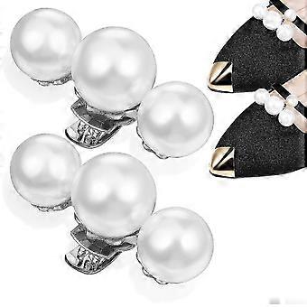 2pcs sapatos decoração clipes sapatos encantos imitação pérola sapatos clipes casamento salto alto decorações