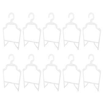 Pet Clothing Holders Dog Clothes Hangers compatible with Storage 10Pcs White PP