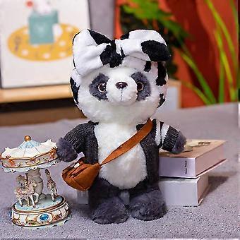 Panda Stuffed Animal 12 Inch Soft Plush Toy with Removable Clothes and Cute Outfit for Kids