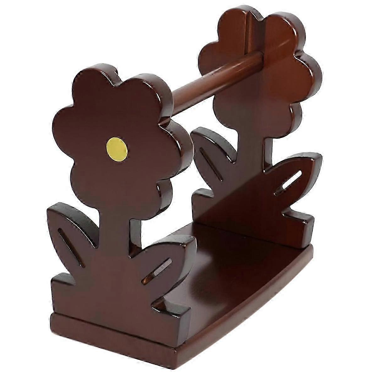 Solid Wood Flower Yarn Dispenser