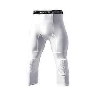 Basketball Leggings With Knee Pad compatible with Men 3/4 Compression Trousers Sports Professional Knee Pads Anti-collision