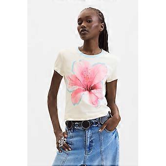 Desigual  Yokohama Tshirt with Large Flower Design 26WWTK51
