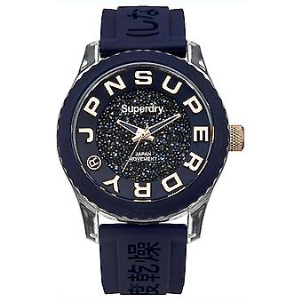 Superdry Tokyo Shimmer Japanese Quartz Analog Woman Watch with SYL174URG Rubber Bracelet
