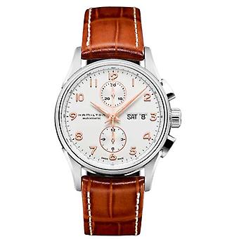 Sehen Sie hamilton xl jm maestro 41 esf.bl. Automatische Analog Herrenuhr mit Rindslederarmband H32576515