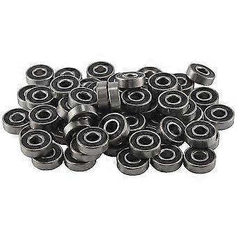 60Pcs 608 2RS Ball Bearings ABEC-5 8x22x7mm Deep Groove Carbon Steel Sealed Ball Bearings for Skateboard, Scooter, Bicycle