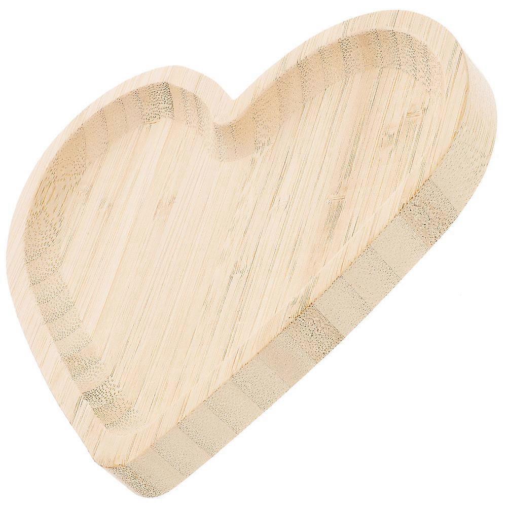 Heart Tray Wood Dessert Tray compatible with Daily Use Multi-Function Snack Plate