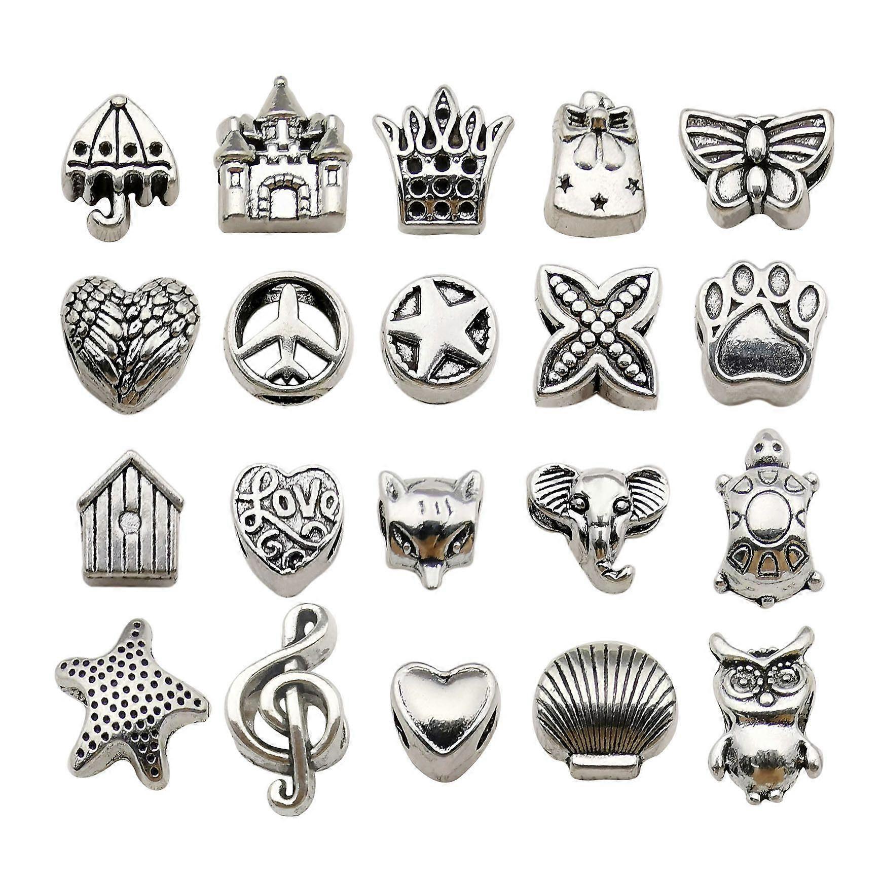 10mm Handmade Beads Silver Tone