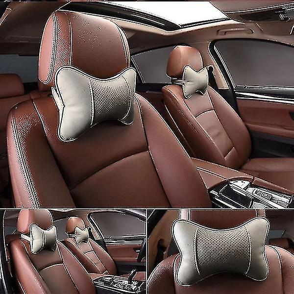2pcs Car Pillows Headrest Neck Cushion Seat Accessories Auto Safety Decor
