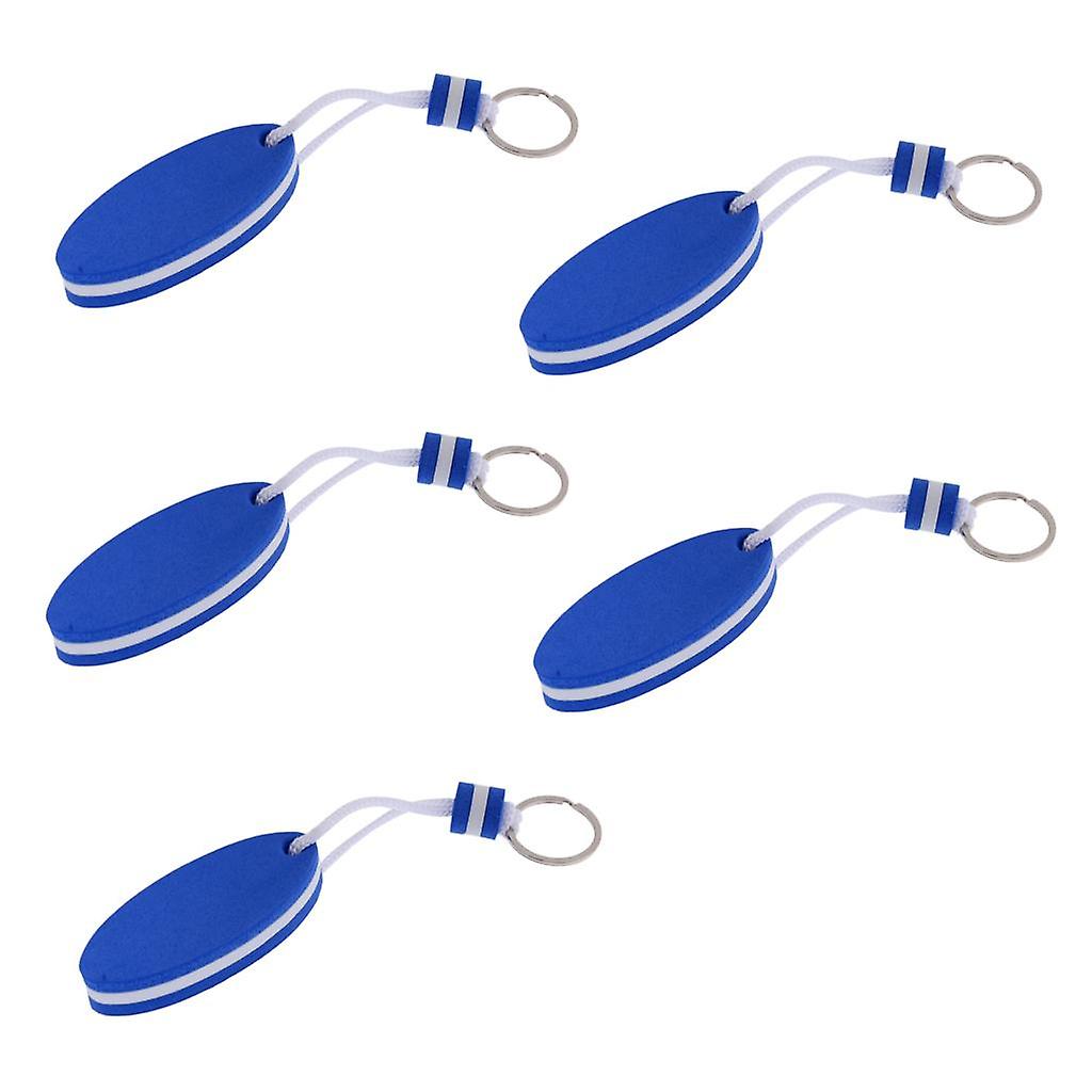 5 Pieces Yachting Boating Floating Key Chain Key Ring Keyring Surfboard Blue