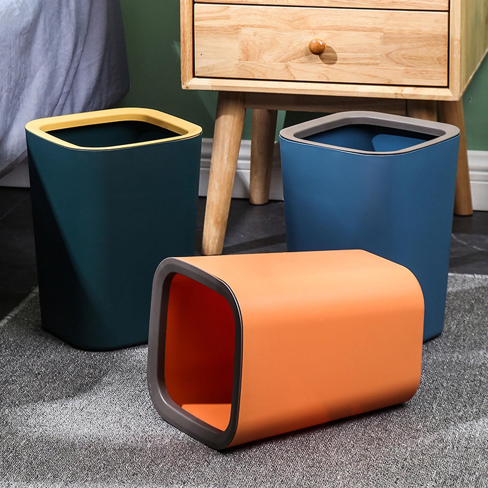 Trash Can Press Ring Trash Bag Waste Paper Basket Garbage Container