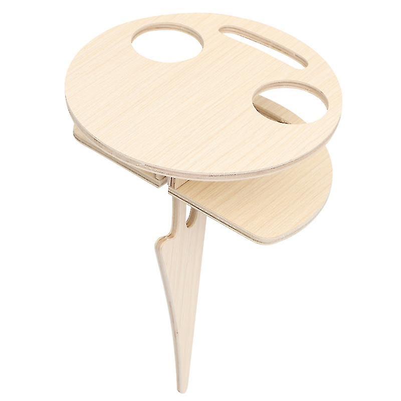 33X23x23cm Log Color Wine Glass Charms Mini Portable Folding Wine Table Wooden Wine Desk Picnic Part