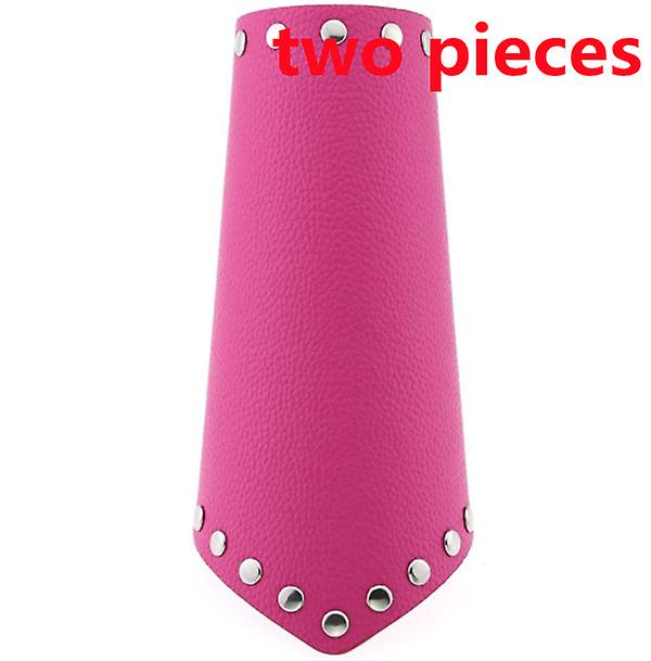 Gothic Punk Rock Leather Arm Guards Cosplay Stage Props Lace Up Hand Strap Wrist Guards Two Pieces
