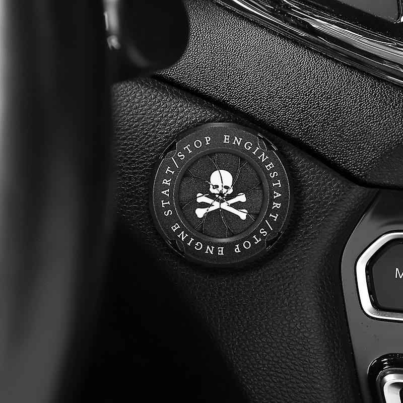 Car Start Button Cover(frosted Black), Skull Protective Shell For Car Start/stop Button Car Accessory Motorcycle Universal Decoration