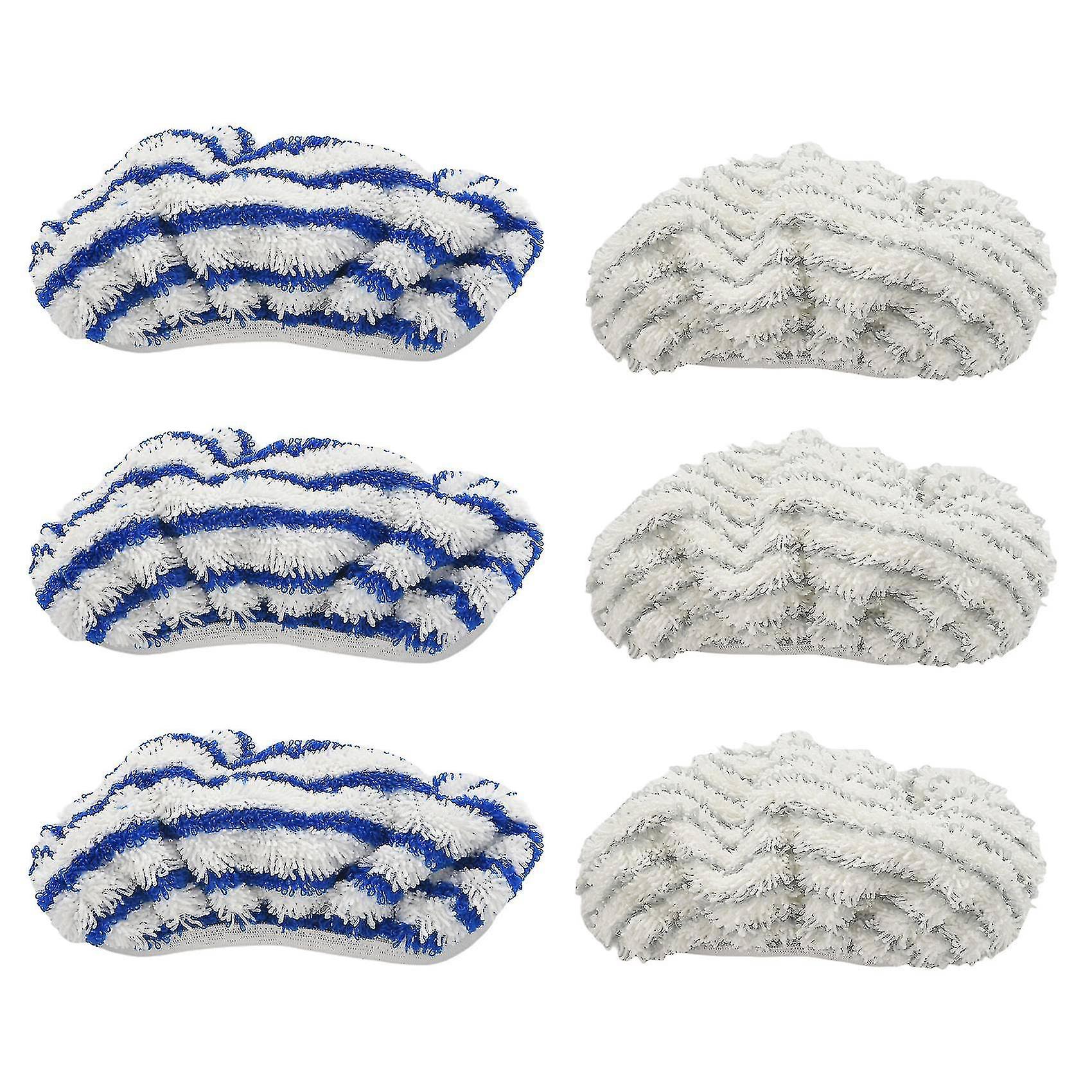 6 Pcs Microfibre Cloth Pads Replacement For Rowenta Clean&steam Zr005801 Cleaner Accessory,washable