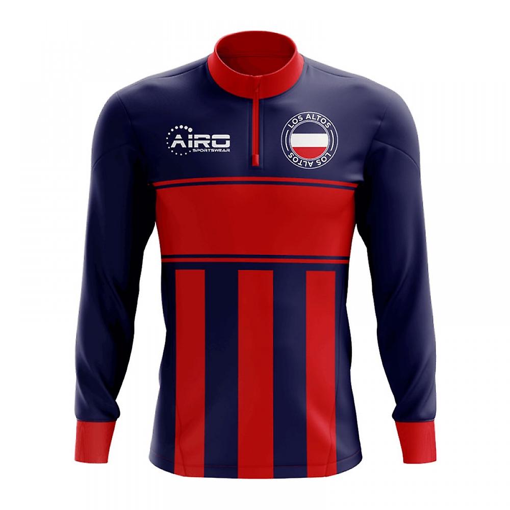 Los Altos Concept Football Half Zip Midlayer Top (Blue-Red)