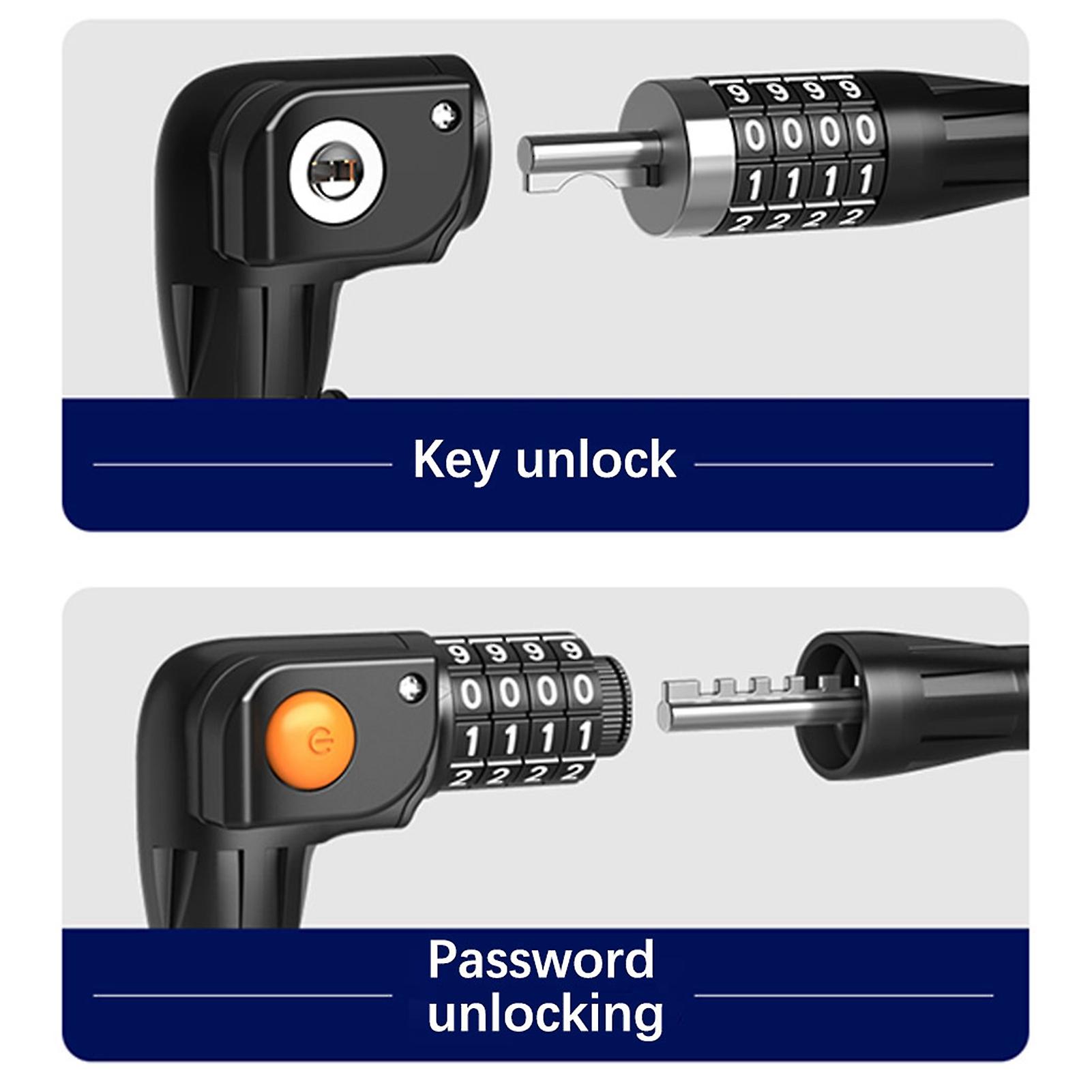 Bike Chain Steel Password Lock 4 Digit Resettable Combination Password Bicycle Lock For Bike Bicycle Motorcycle Door