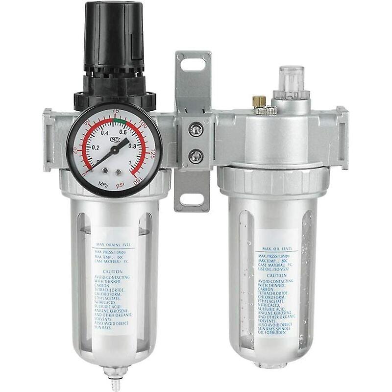 Filter Regulator Lubricator for Compressed Air,Air Compressor Filter Regulator, Compressed Air Filter Regulator Combo Moisture Trap Oil Water Lubricat