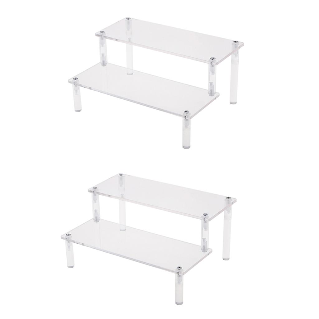 2pcs Acrylic Cosmetics Storage Rack Desmontable Model Figures Display Stand