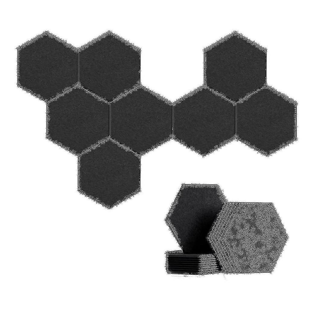 8 Pack -adhesive Hexagonal Acoustic Panel,sound Absorbing Panel For Studios/recording Studios/offic