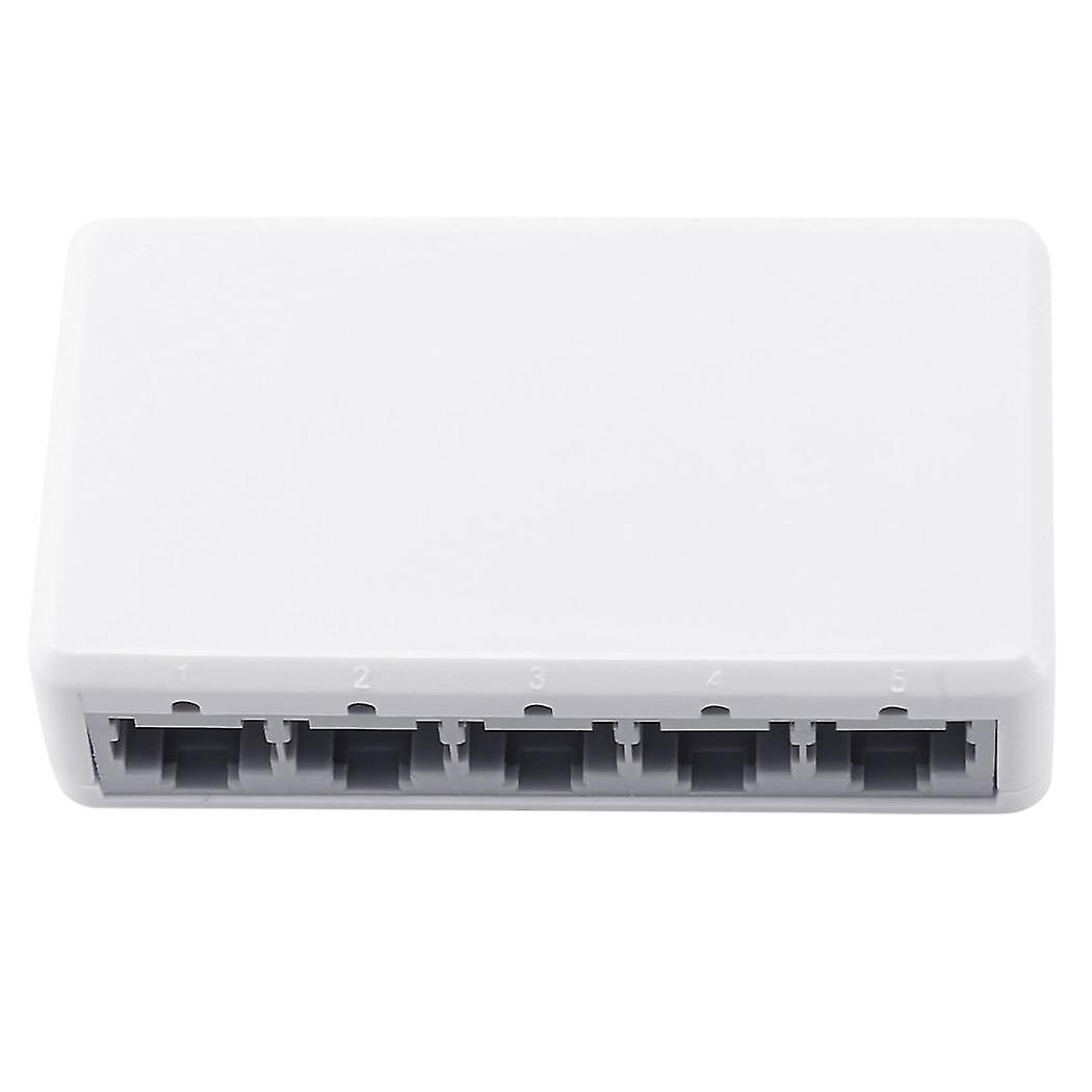 Ethernet Internet Splitter Hub Network Switch Computer 5 Ports 10/100mbps Eu Plug
