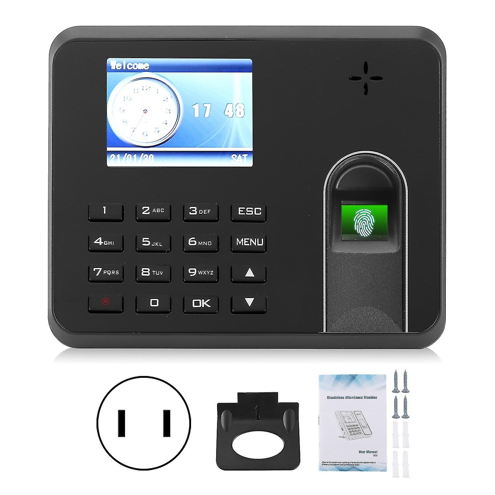 2.8In Tft Independent Access Control Systerm Fingerprint Password Attendance Machine 110270vus Plug