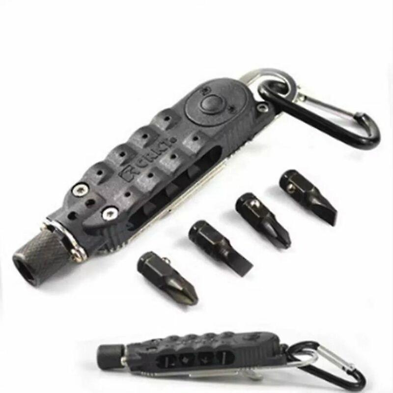 Versatile screwdriver. Mini portable multi-function combination tool.