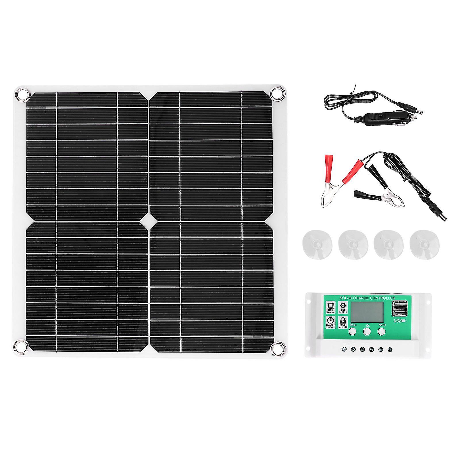 40W 18V Monocrystalline Silicon Flexible Solar Panel with 10A Solar Charge Controller for Outdoor