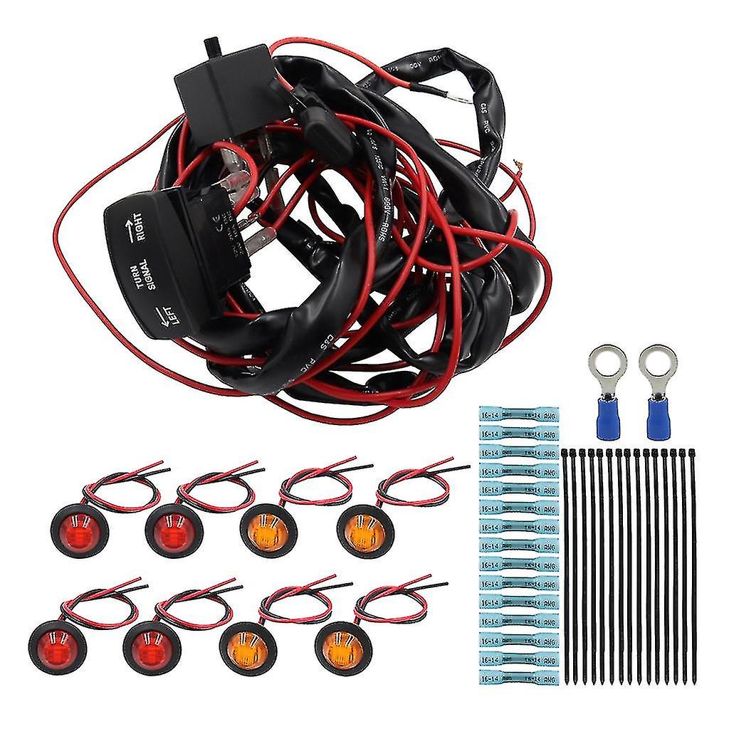 For Utv Led With Horn Reverse Rocker Switch Turn Signal Kit 12v