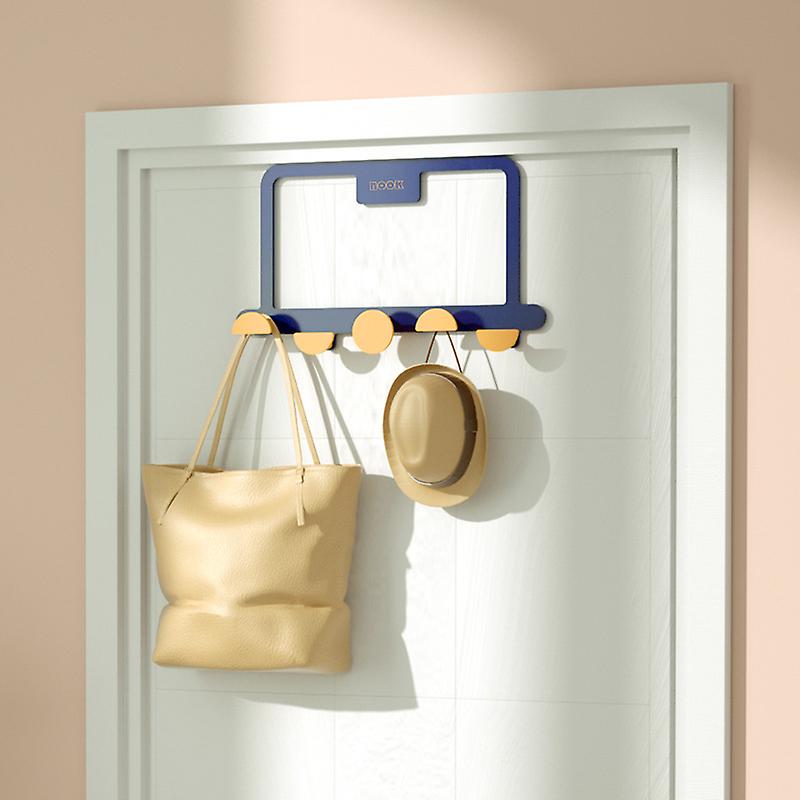 Metal self-adhesive hook, 39*23*3.5cm, multifunctional wall shelf
