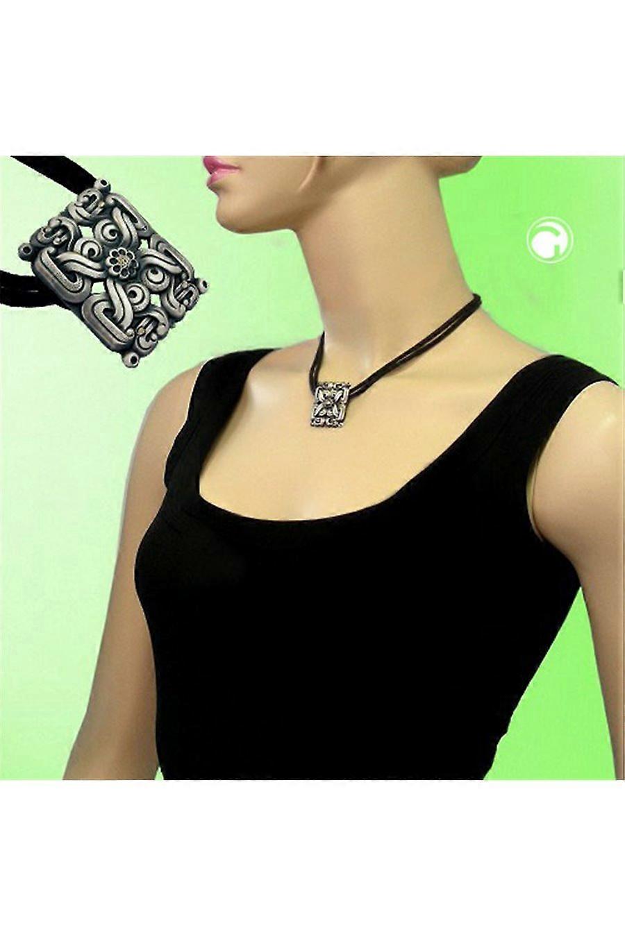 Necklace Metal Pendant Antique Silver - Gl01502