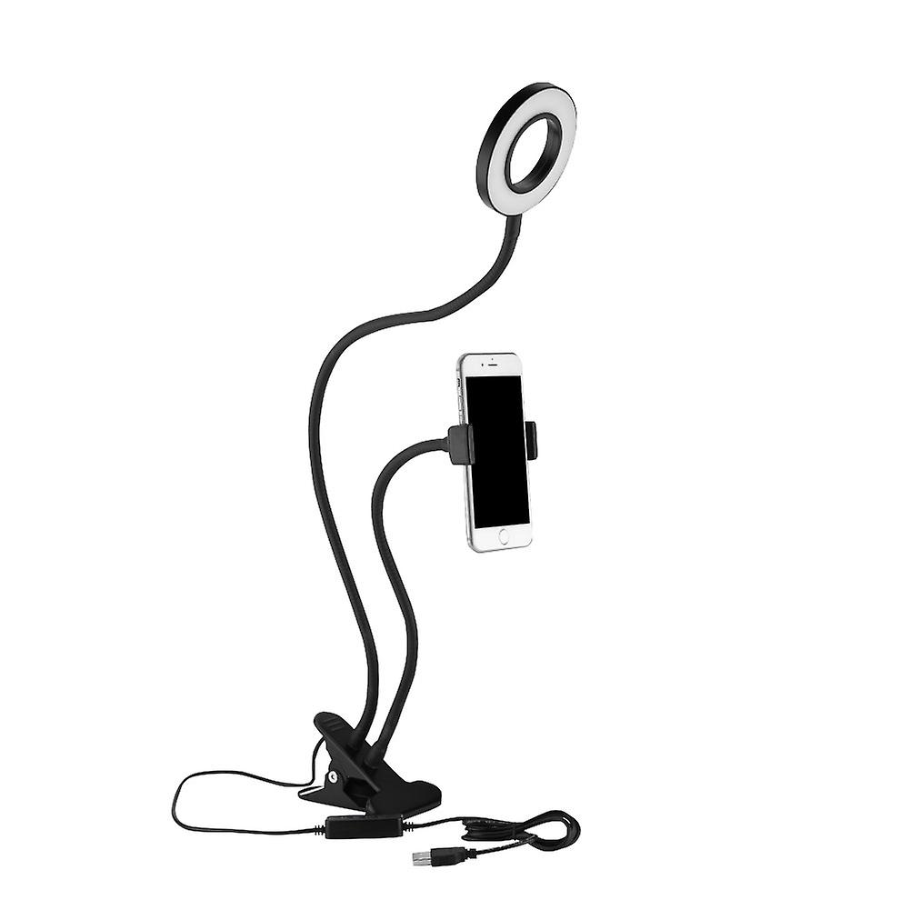 Portable Selfie Ring Light 360° Long Arm Table Holder LED Fill in Light for Live Stream& Makeup