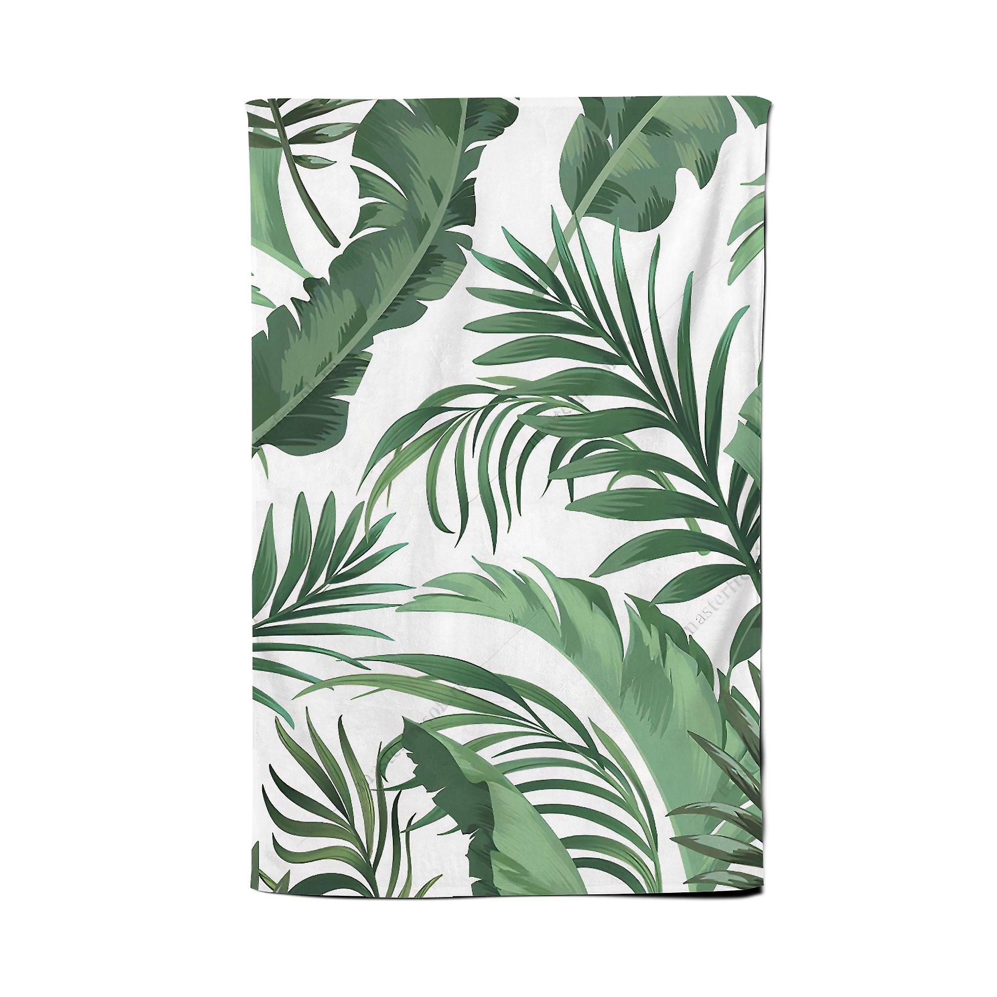 Trendy Tropical Leaves Tea Towel
