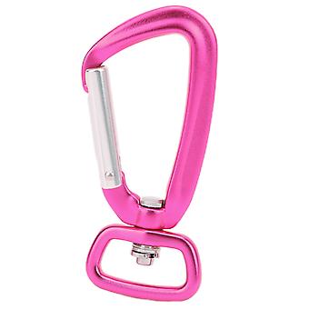 Aluminum Alloy Rotating Snap Hook - Square Bottom D Ring Hooks for Dog Leash and Kite (Rose Red)