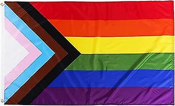 TOPFLAGS فخر العلم في الهواء الطلق التقدم برايد أعلام 4x6 مثلي الجنس المخنثين LGBTQ + قوس قزح راية مقاومة للتلاشي bd011970