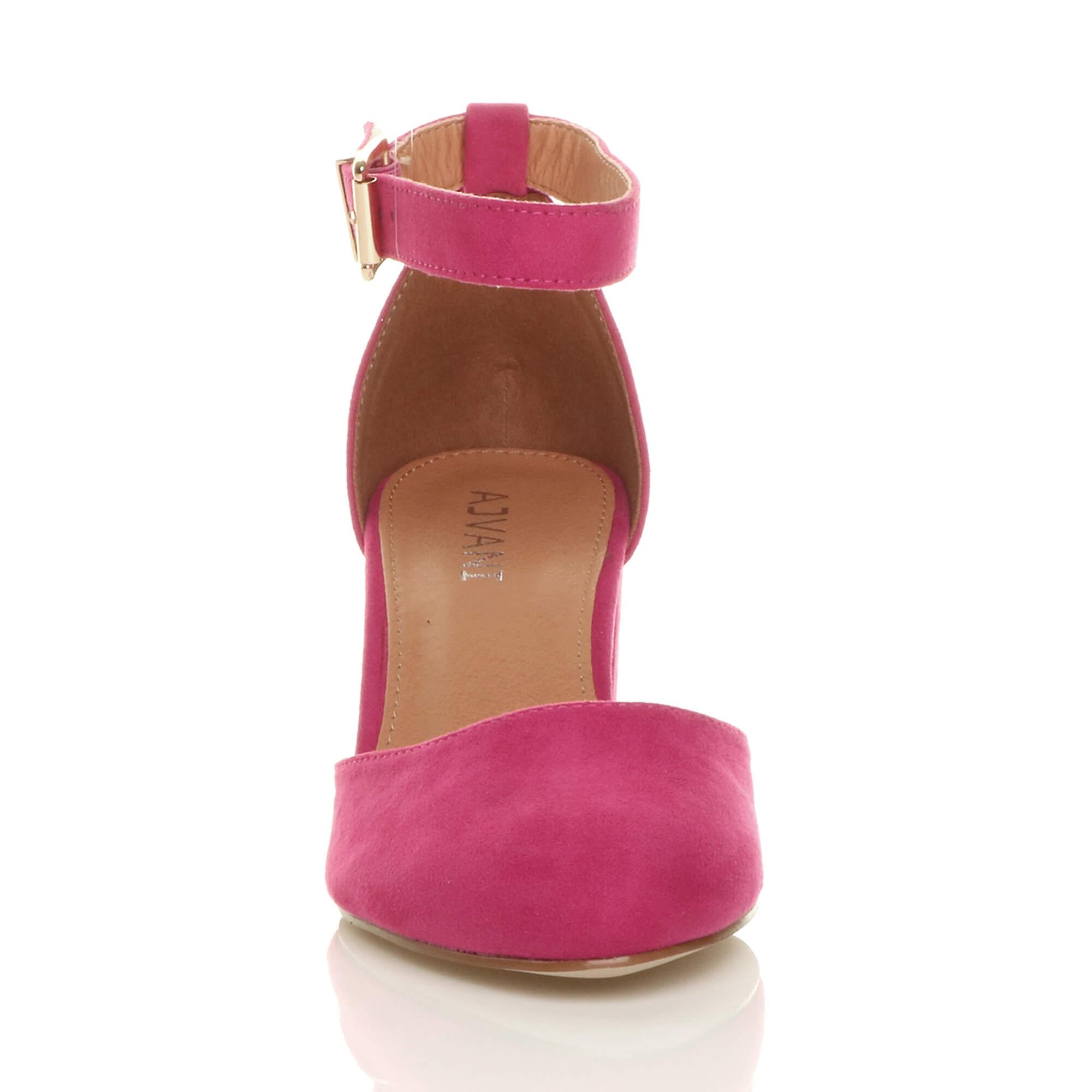 ESSEX GLAM Women's Low Block Heel Mules – Square Toe, Slip On – Sizes 3-8 UK / 5-10 US