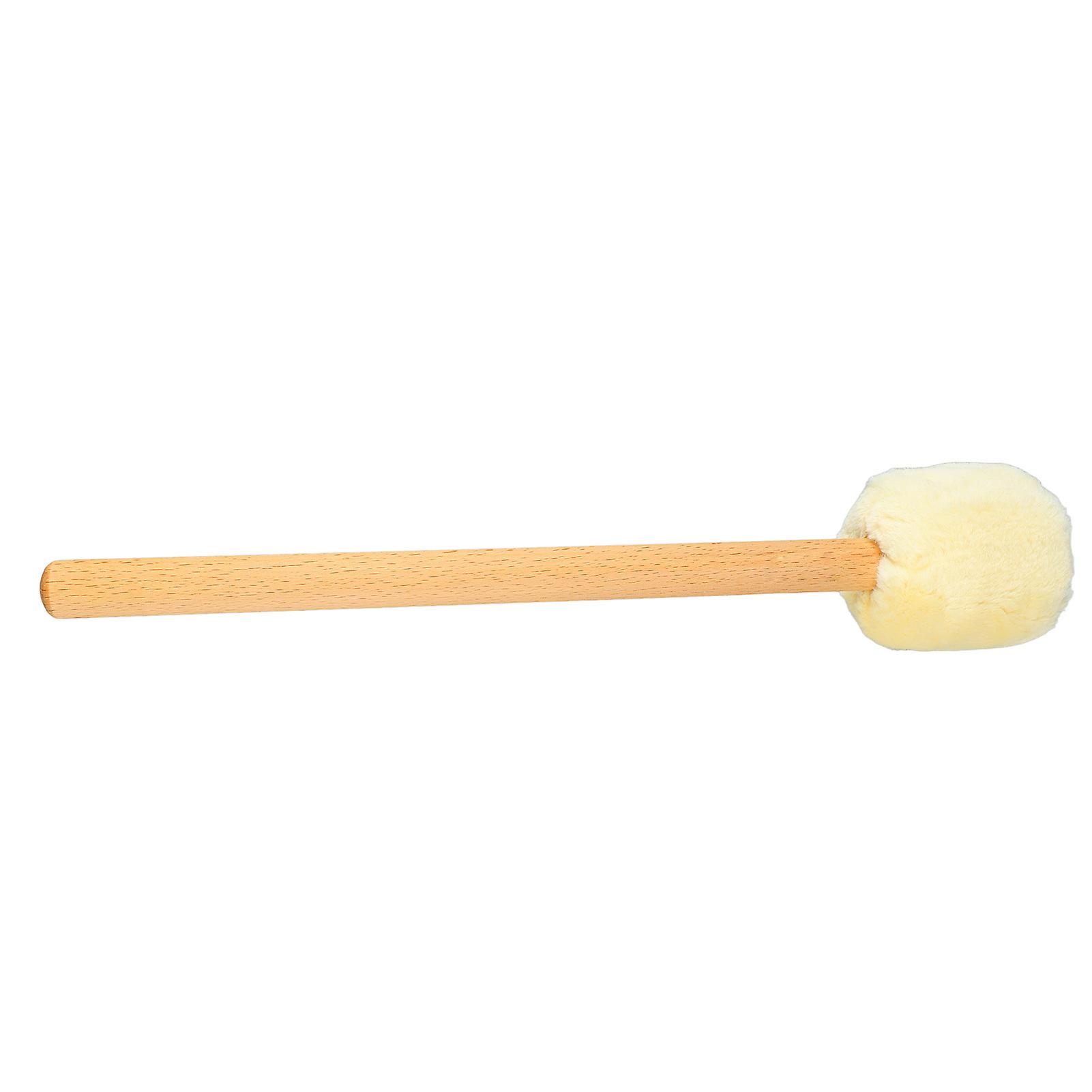 Drum Mallet Soft Felt Head Drumstick with Long Handle for Xylophone Timpani Beater Beige 