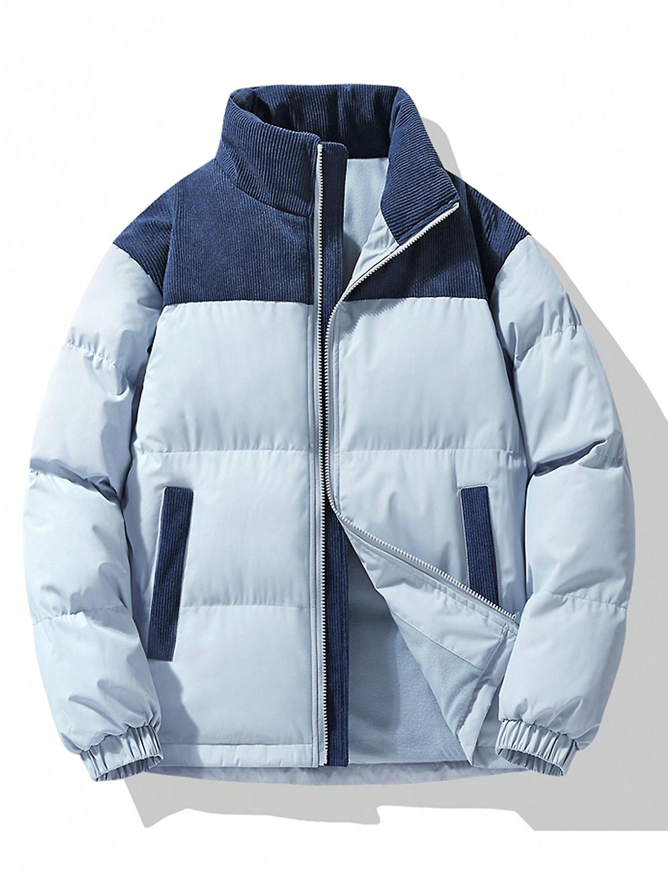 Hommes Deux Tons Zip Up Doudoune