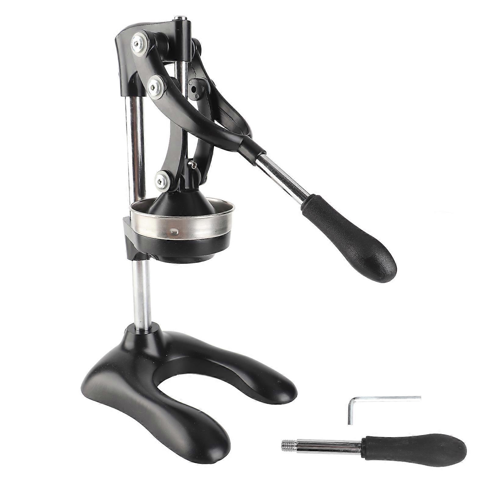 Professional citrus juicer, robust, comfortable, manual, high-end, orange squeezer, black