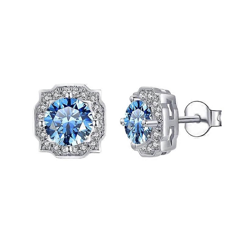 Earrings-Square Glamour-D Moissanite-S925 Bold